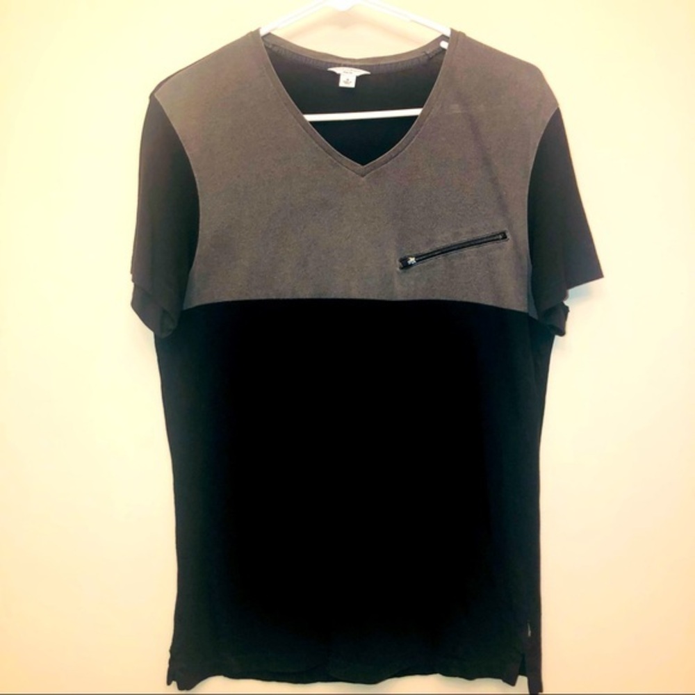 Calvin Klein v-neck color block tee